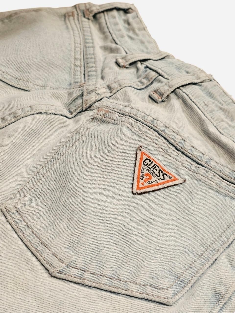 VINTAGE Guess Men's Light Blue Slim Jean Shorts Designed by Georges Marciano